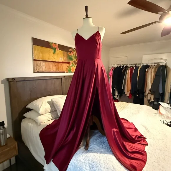 b darlin dresses red B. DARLIN Womens Peplum Strapless Gown Dress, Red, Juniors, 5/6